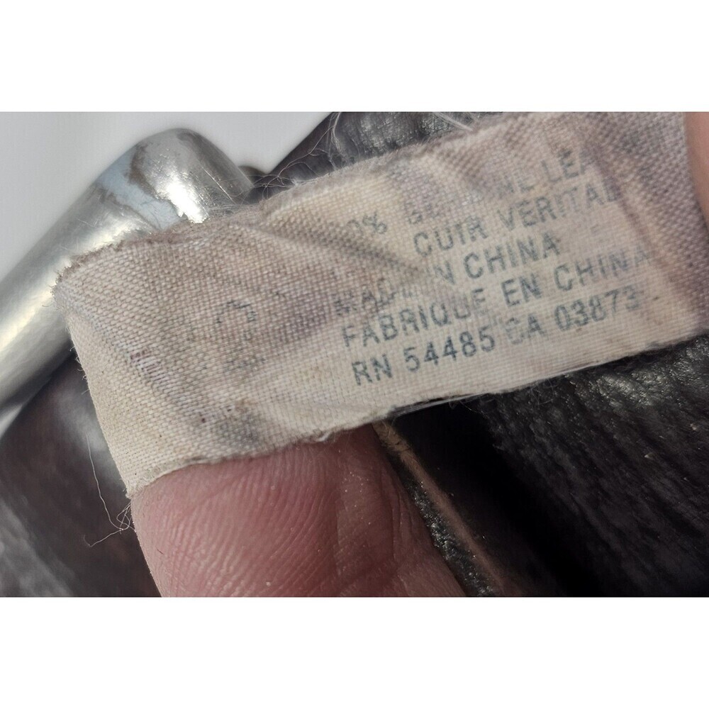 American Eagle Brown Leather Mens Belt Eagle Size 32 Y2k Classic Stitched - Picture 13 of 14